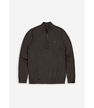 Butcher of Blue Clifden Halfzip sweater topaz brown