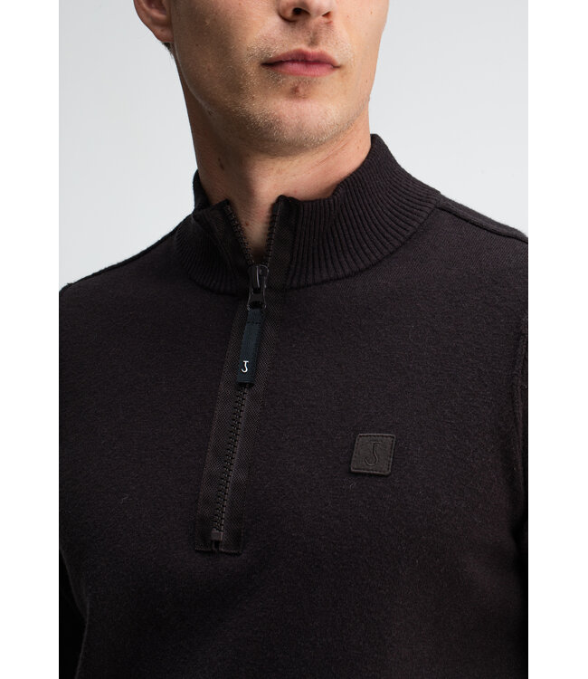 Butcher of Blue Clifden Halfzip sweater topaz brown