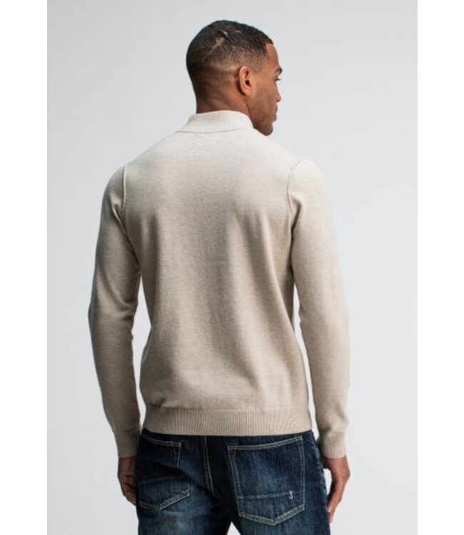 Butcher of Blue Clifden Halfzip sweater light sand