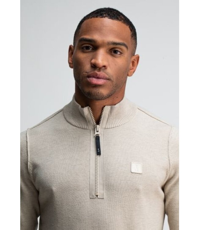 Butcher of Blue Copy of Clifden Halfzip sweater mocha brown