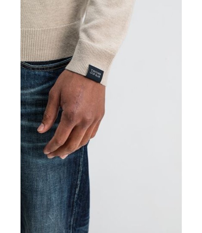 Butcher of Blue Copy of Clifden Halfzip sweater mocha brown