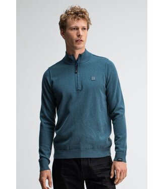 Butcher of Blue Clifden Halfzip sweater schmutz blau