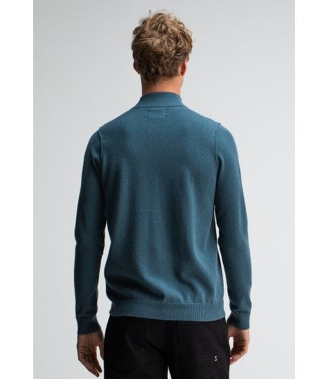 Butcher of Blue Clifden Halfzip sweater schmutz blau