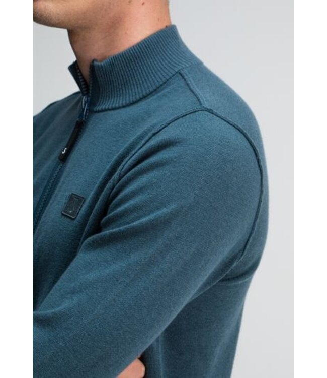 Butcher of Blue Clifden Halfzip sweater schmutz blau