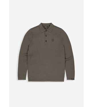 Butcher of Blue Clifden polo sweater mocha brown