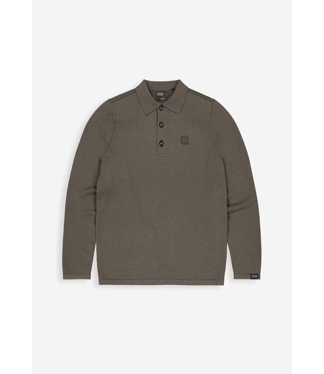 Butcher of Blue Clifden polo sweater mocha brown