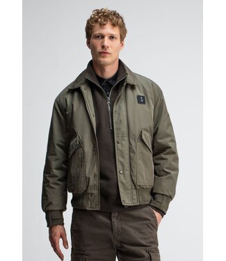 Butcher of Blue Carlo Satin Bomber Dk. Granite Green