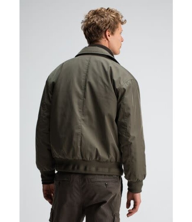 Butcher of Blue Carlo Satin Bomber Dk. Granite Green