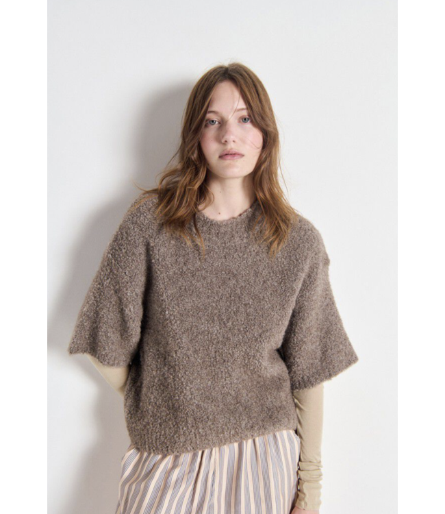 American Vintage Zolly ss taupe chine pull