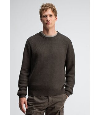 Butcher of Blue Galway crewneck mocha brown