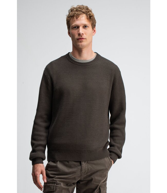 Butcher of Blue Galway crewneck mocha brown
