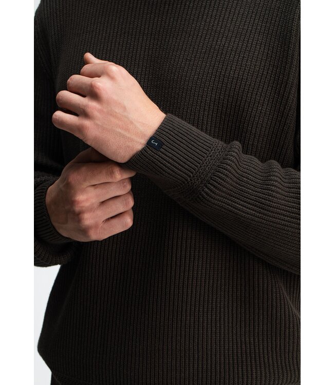 Butcher of Blue Galway crewneck mocha brown