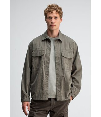 Butcher of Blue Dan cotton overshirt DK. granite green