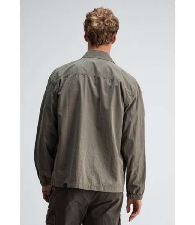 Butcher of Blue Dan cotton overshirt DK. granite green