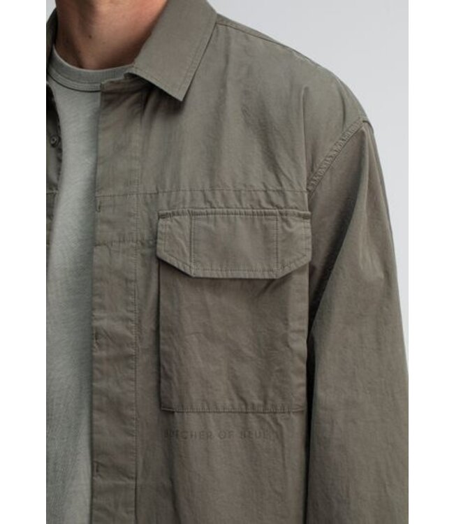 Butcher of Blue Dan cotton overshirt DK. granite green