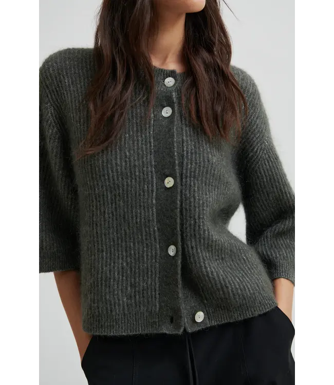Second Female Andrea Knit Cardigan beluga green