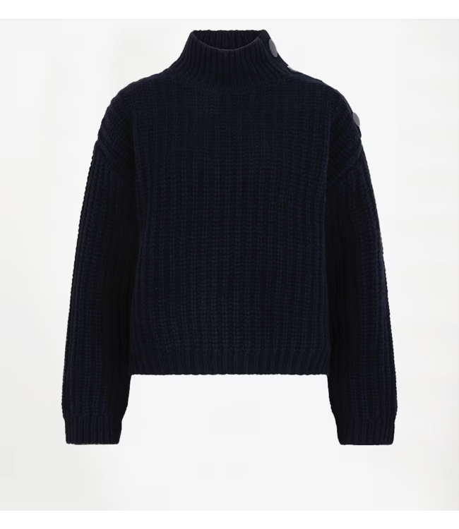 Dante 6 Adouna Button Wool Sweater Blue