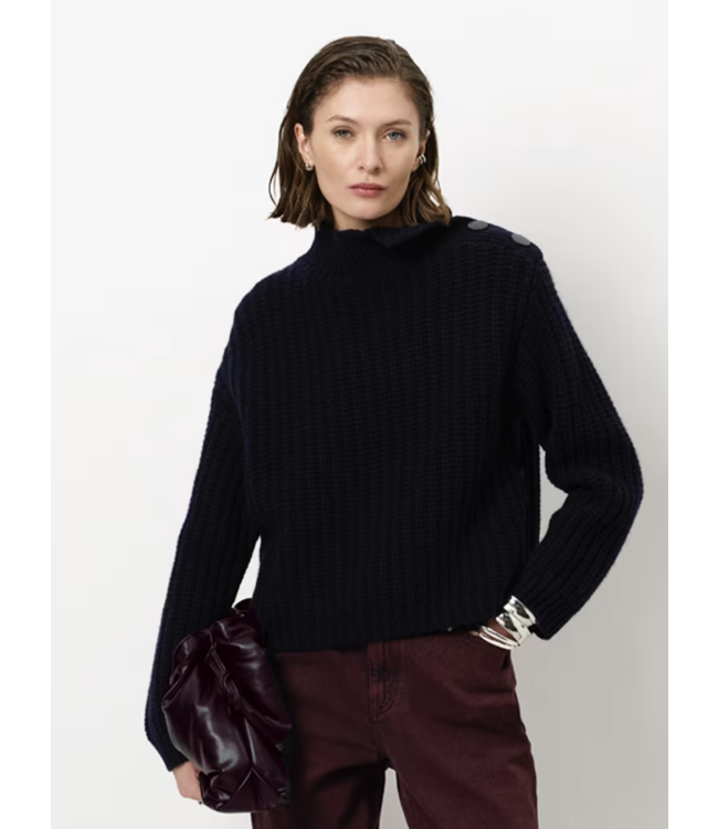 Dante 6 Adouna Button Wool Sweater Blue