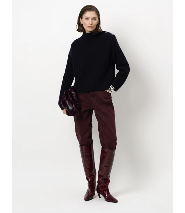 Dante 6 Adouna Button Wool Sweater Blue