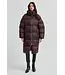 Second Female Riya Long Puffer Jacket Chocolate Plum