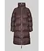 Second Female Riya Long Puffer Jacket Chocolate Plum