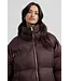 Second Female Riya Long Puffer Jacket Chocolate Plum