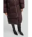 Second Female Riya Long Puffer Jacket Chocolate Plum