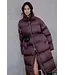 Second Female Riya Long Puffer Jacket Chocolate Plum