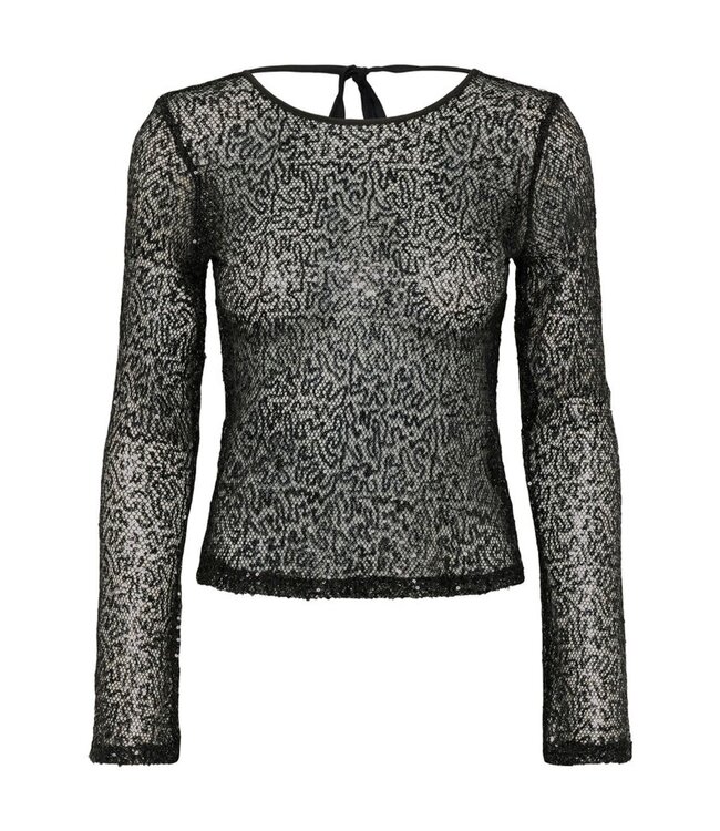 Gestuz Saina Top Black Glitter