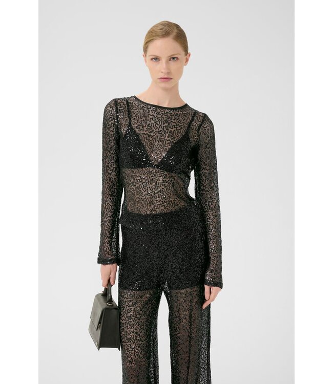 Gestuz Saina Top Black Glitter