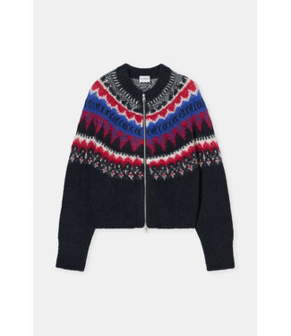 Closed Cropped Zip Cardigan 140 Cosmic Grey