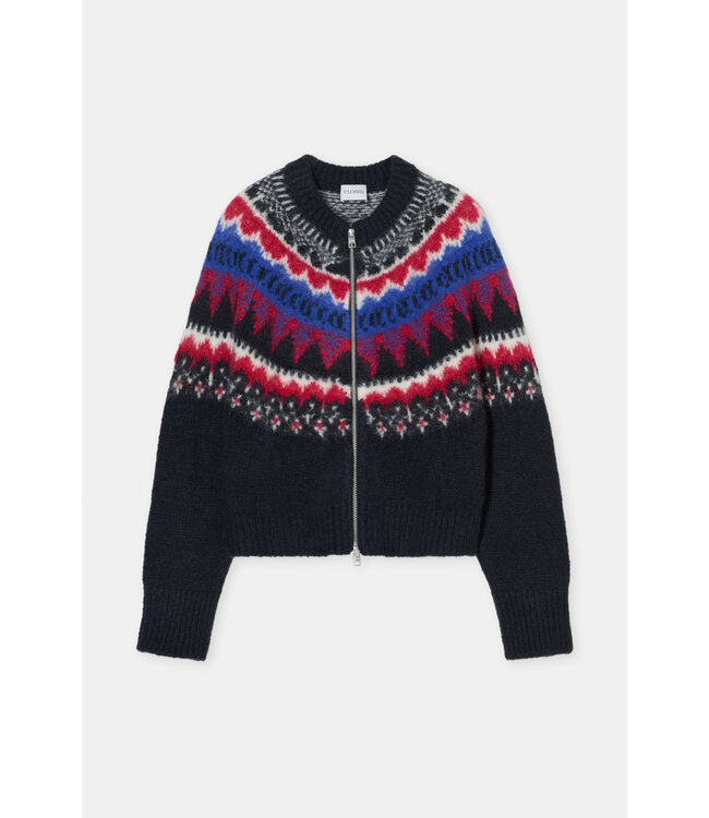 Closed Cropped Zip Cardigan 140 Cosmic Grey