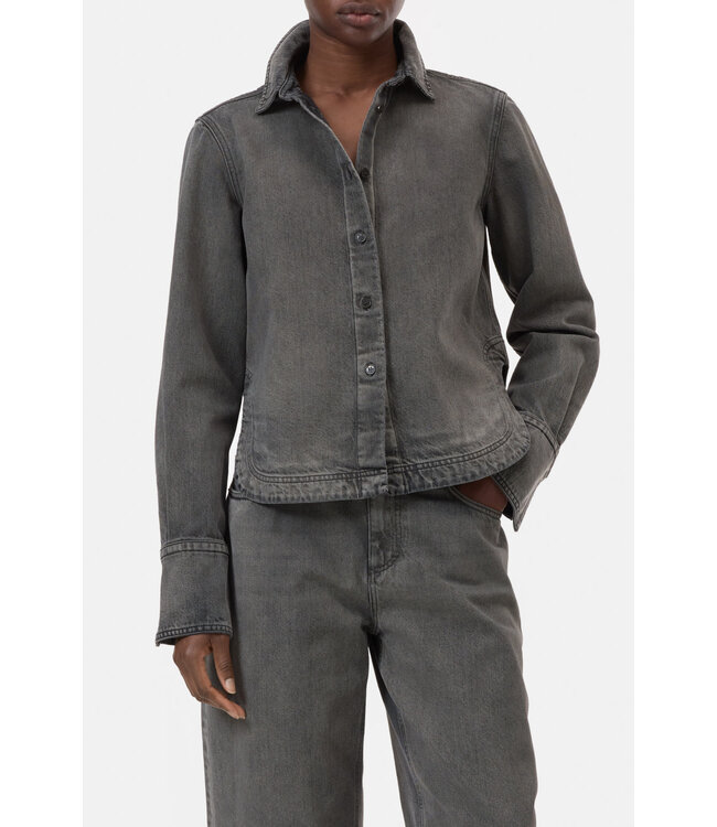 Closed Curved Hem Shirt DGY Dark Grey