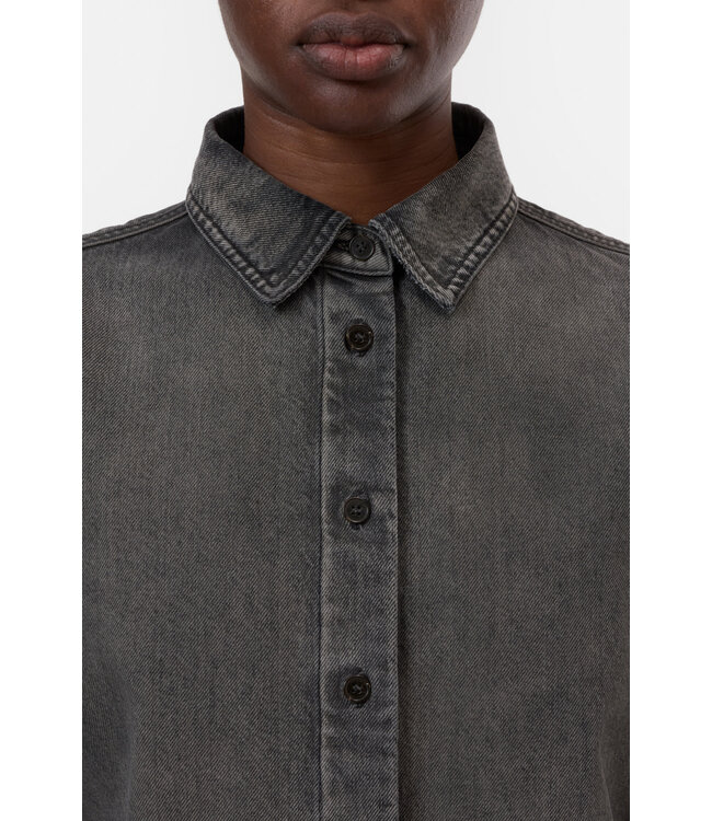 Closed Curved Hem Shirt DGY Dark Grey