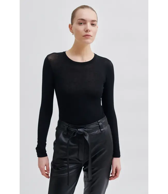 Second Female Matima O-Neck Tee Black