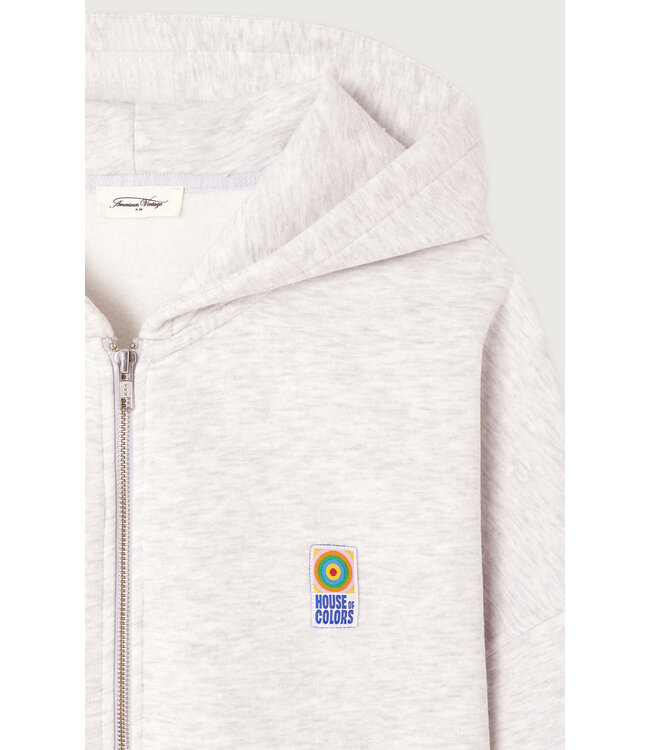 American Vintage Baptown Veste Zip Gris Chine