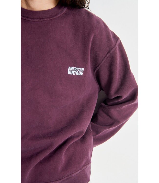 American Vintage Plizzy sweater acajou vintage mahogany