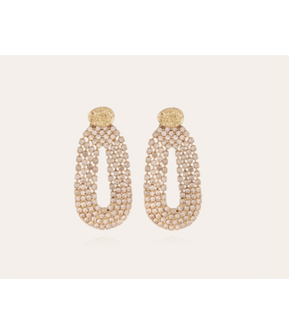 Gas Bijoux Trevise Strass Earrings Gold