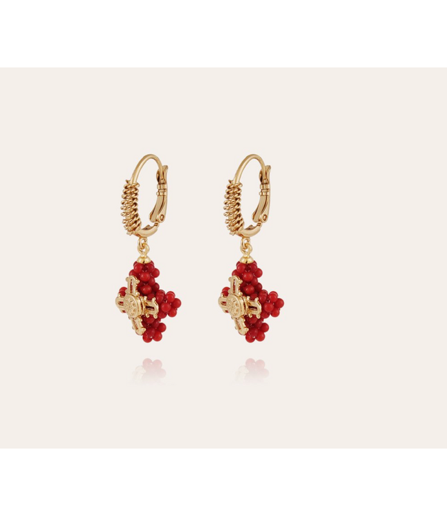 Gas Bijoux Tao Croix Earring Red