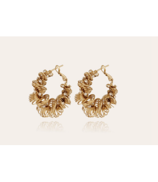 Gas Bijoux Tourbillon Strass Earring Gold