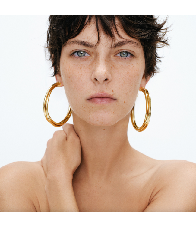 Gas Bijoux Atik Hoop Earrings Gold
