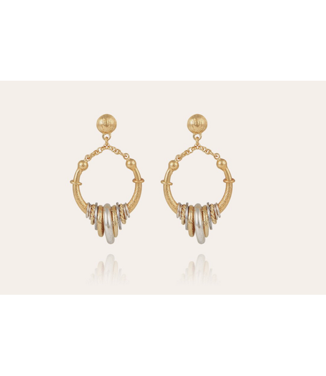 Gas Bijoux Copy of Abalone Earring Black Gold