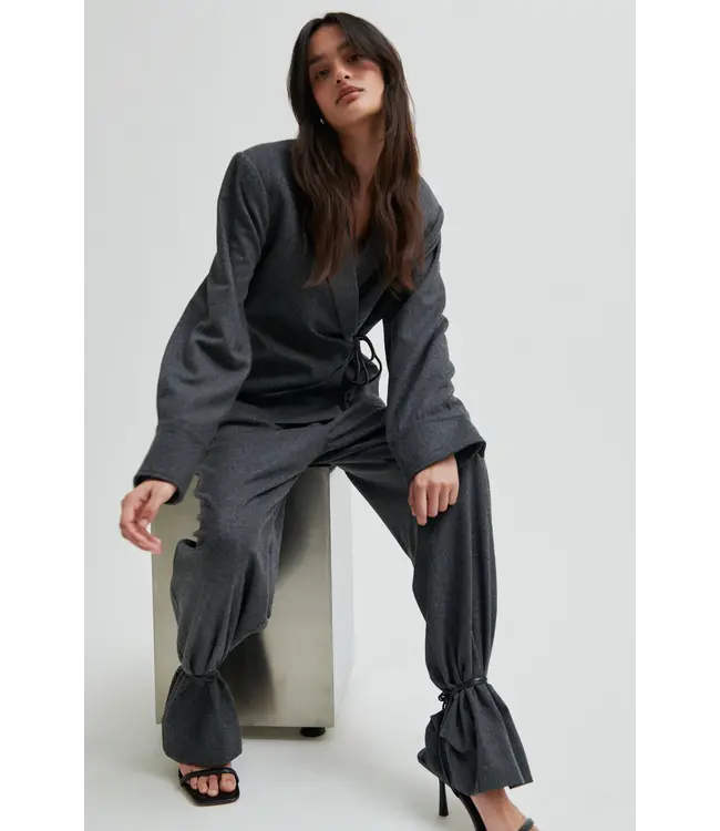 Second Female Milea Trousers Dark Grey Melange