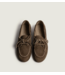 Posa Boat Loafer Suede Dark Brown