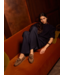 Posa Boat Loafer Suede Dark Brown