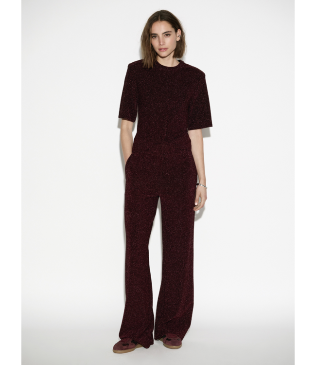 Dante 6 Fantina lurex top dark cherry