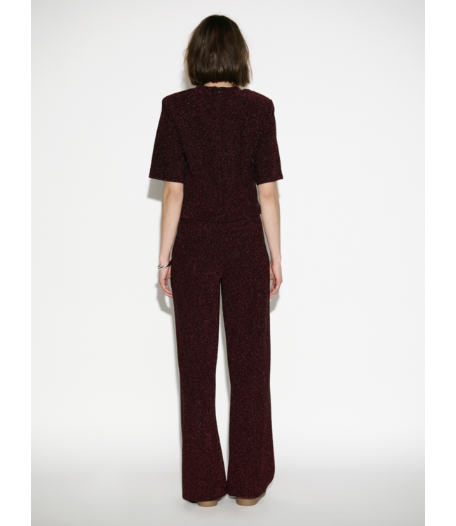 Dante 6 Fantina lurex top dark cherry