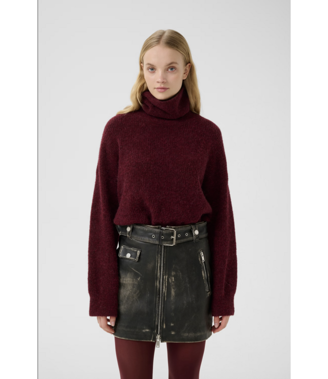 Gestuz Alpha rollneck Blood Red Melange