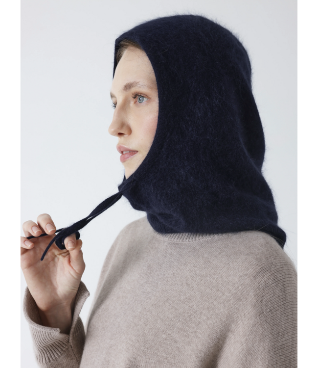 Absolut Cashmere Amada navy Balaclava fluffy cashmere