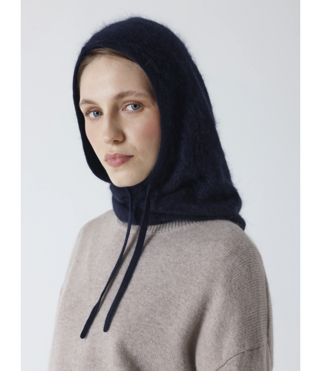 Absolut Cashmere Amada navy Balaclava fluffy cashmere